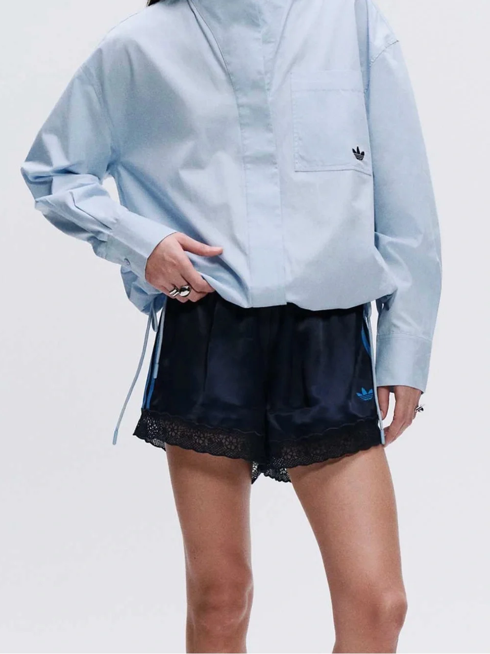NWT adidas Originals × ASOS Lace Hem Shorts - Picture 2 of 6